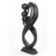 Statue Abstraite 30cm Couple Amoureux "Union Infinie" en bois | Art Romantique