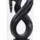 Statue Abstraite 30cm Couple Amoureux "Union Infinie" en bois | Art Romantique