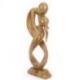 Statuette Couple Enlacé "Union Infinie" 20cm en bois | Cadeau Anniversaire de Mariage