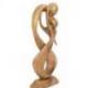 Statuette Couple Enlacé "Union Infinie" 20cm en bois | Cadeau Anniversaire de Mariage