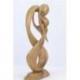Sculpture de Couple "Union Infinie" en bois 30cm | Cadeau Romantique