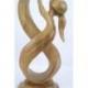 Sculpture de Couple "Union Infinie" en bois 30cm | Cadeau Romantique