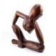 Statue abstraite "Le Penseur" 20cm en bois Teinté
