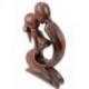 Statue "Couple Sensuel" en bois 30cm, sculpture d'amoureux enlacés | Cadeau de Lune de Miel