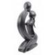 Sculpture 30cm "Couple Sensuel" en bois finition noire, statue d'amoureux | Cadeau Coquin