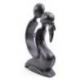 Sculpture 30cm "Couple Sensuel" en bois finition noire, statue d'amoureux | Cadeau Coquin