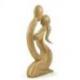 Statue Abstraite "Couple Sensuel" 30cm en bois | Cadeau Aphrodisiaque