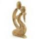 Statue Abstraite "Couple Sensuel" 30cm en bois | Cadeau Aphrodisiaque