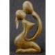 Statuette en bois sculpté "Couple Sensuel" 20cm | Cadeau Amoureux