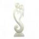 Statue Abstraite "Couple en Fusion" 50cm en bois | Cadeau d'Amour 