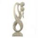 Sculpture Couple Amoureux "Union Infinie" 50cm en bois | Cadeau Saint-Valentin