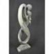 Sculpture Couple Amoureux "Union Infinie" 50cm en bois | Cadeau Saint-Valentin