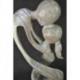 Sculpture Couple Amoureux "Union Infinie" 50cm en bois | Cadeau Saint-Valentin