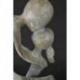 Sculpture Couple Amoureux "Union Infinie" 50cm en bois | Cadeau Saint-Valentin