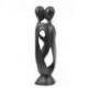 Statue abstraite "Famille Unie" 30cm en bois Noir