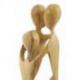 Statue abstraite "Famille Unie" 30cm en bois Brut
