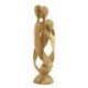 Statue abstraite "Famille Unie" 30cm en bois Brut