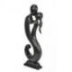 Sculpture "Couple en Fusion" 50cm en bois | Cadeau Amoureux