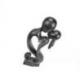 Sculpture "Couple en Fusion" 50cm en bois | Cadeau Amoureux