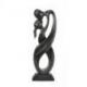 Statue Abstraite Couple Amoureux "Union Infinie" 50cm en bois | Mariage ou Fiançailles