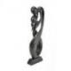 Statue Abstraite Couple Amoureux "Union Infinie" 50cm en bois | Mariage ou Fiançailles
