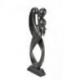 Statue Abstraite Couple Amoureux "Union Infinie" 50cm en bois | Mariage ou Fiançailles