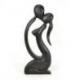 Statue Abstraite "Couple Sensuel" 50cm en bois | Sculpture érotique
