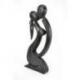 Statue abstraite Couple Sensuel 50cm en bois Noir
