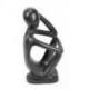 Porte-bouteille "Penseur" 30cm en bois Noir