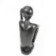 Porte-bouteille "Penseur" 30cm en bois Noir