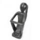 Porte-bouteille "Penseur" 30cm en bois Noir
