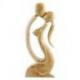 Sculpture moderne "Couple Sensuel" 50cm en bois | Cadeau érotique