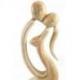 Sculpture moderne "Couple Sensuel" 50cm en bois | Cadeau érotique