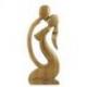 Grande Statue Abstraite "Couple Sensuel" 50cm en bois | Cadeau Coquin