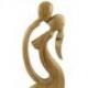Grande Statue Abstraite "Couple Sensuel" 50cm en bois | Cadeau Coquin