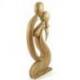 Grande Statue Abstraite "Couple Sensuel" 50cm en bois | Cadeau Coquin