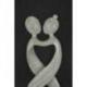 Statue Abstraite Couple Amour Infini 50cm en bois | Cadeau Noces de Bois
