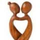 Statue Abstraite Couple Amour Infini 50cm en bois | Preuve d'Amour Éternel