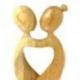 Statue Abstraite Couple Amour Infini 50cm en bois | Cadeau de Mariage