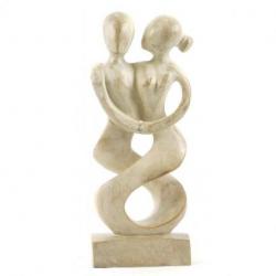 Statue Couple « Danseurs Complices » 30cm en bois | Célébration d'Amour
