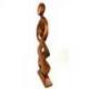 Statue abstraite Union Parent-Enfant 50cm en bois Teinté