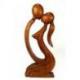 Statue Abstraite "Couple Sensuel" 50cm en bois | Cadeau Aphrodisiaque