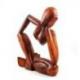 Statue abstraite "Le Penseur" 40cm en bois Teinté