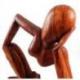 Sclupture abstraite "Le Penseur" 40cm en bois | Authentique et Contemporaine