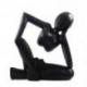 Sculpture abstraite "Le Penseur" 40cm en bois Noir | Design intemporel