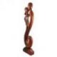 Sculpture sur bois XL "Couple en Fusion" 100cm en bois | Cadeau de Mariage