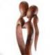 Sculpture sur bois XL "Couple en Fusion" 100cm en bois | Cadeau de Mariage
