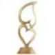 Coeurs en bois brut 40cm - Sculpture artisanale