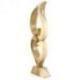 Coeurs en bois brut 40cm - Sculpture artisanale