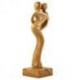 Sculpture Couple Amoureux 30cm en bois | Cadeau de Mariage